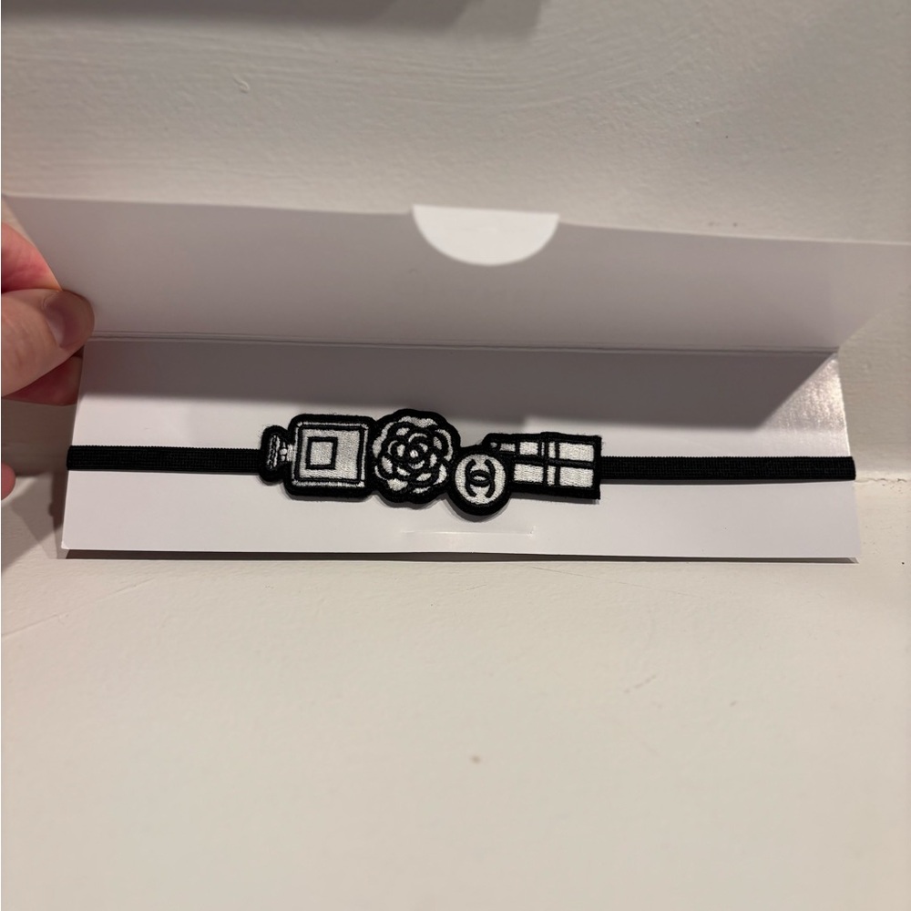 Black and White Chanel Ribbon Headband